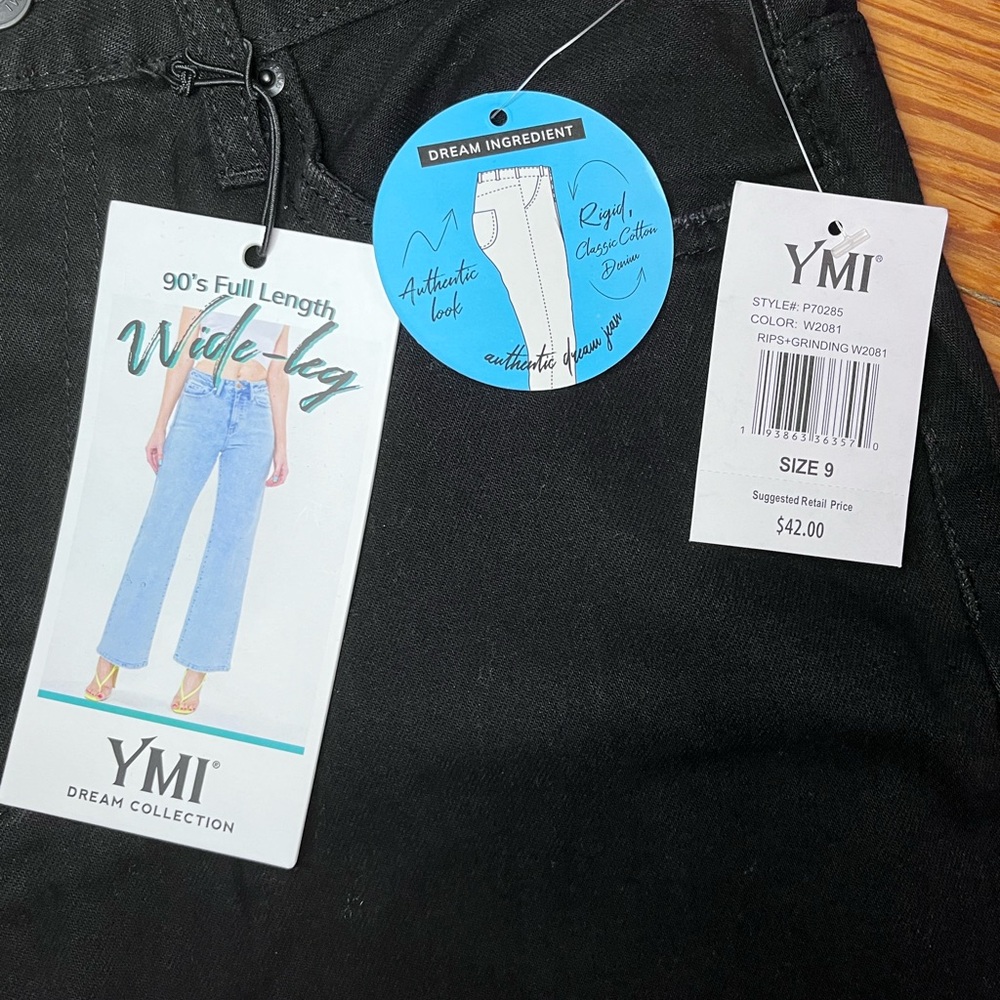 NWT YMI Dream Collection Wide Leg Denim Jeans Size 9/29 - Picture 3 of 16